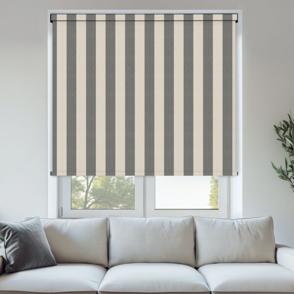 Brighton Stripe Charcoal Blackout